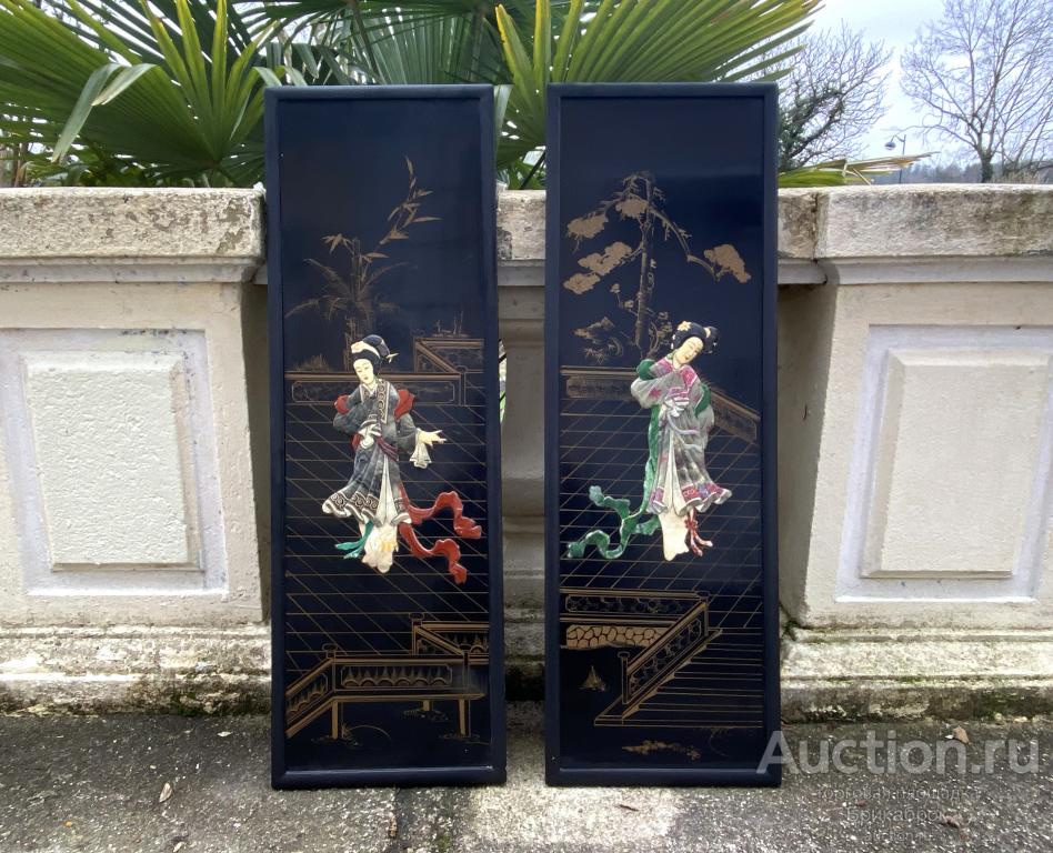 Настенное панно шинуазри Инкрустация Винтаж Декор