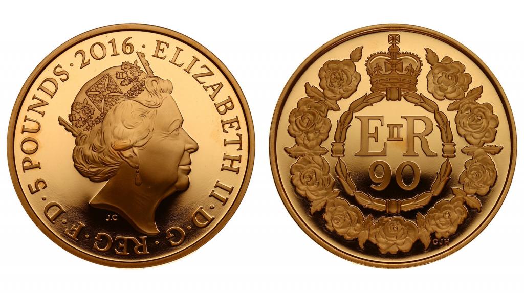 Англия. Елизавета II. 5 фунтов 2016 года. Proof. 233362