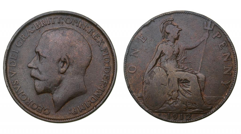 Англия. Георг V. 1 пенни 1912 года. 284130