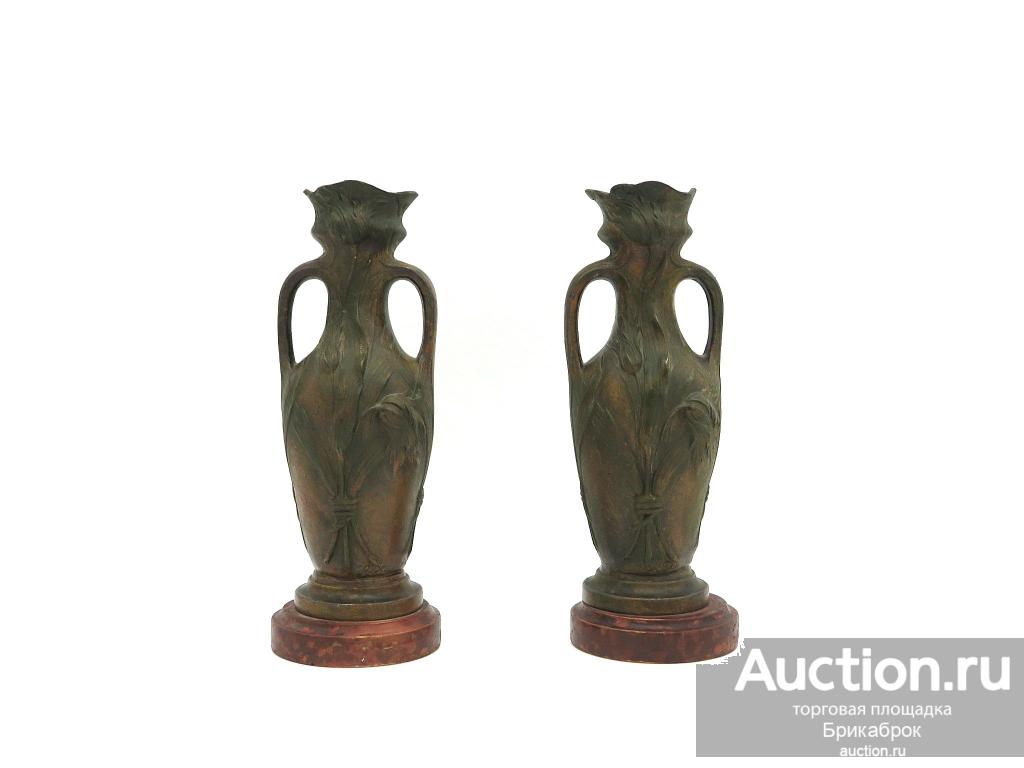 Антикварная ваза Ар нуво Парные вазы Каминные вазы