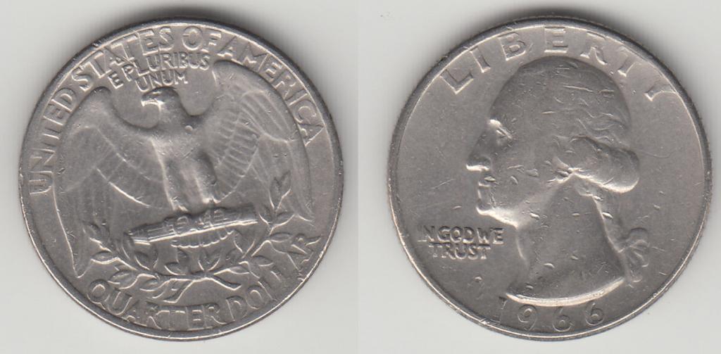 США 1/4 доллара 1966  М