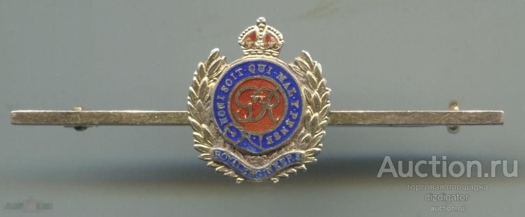 Полковой знак Великобритания корпуса королевских инженеров ЗОЛОТО