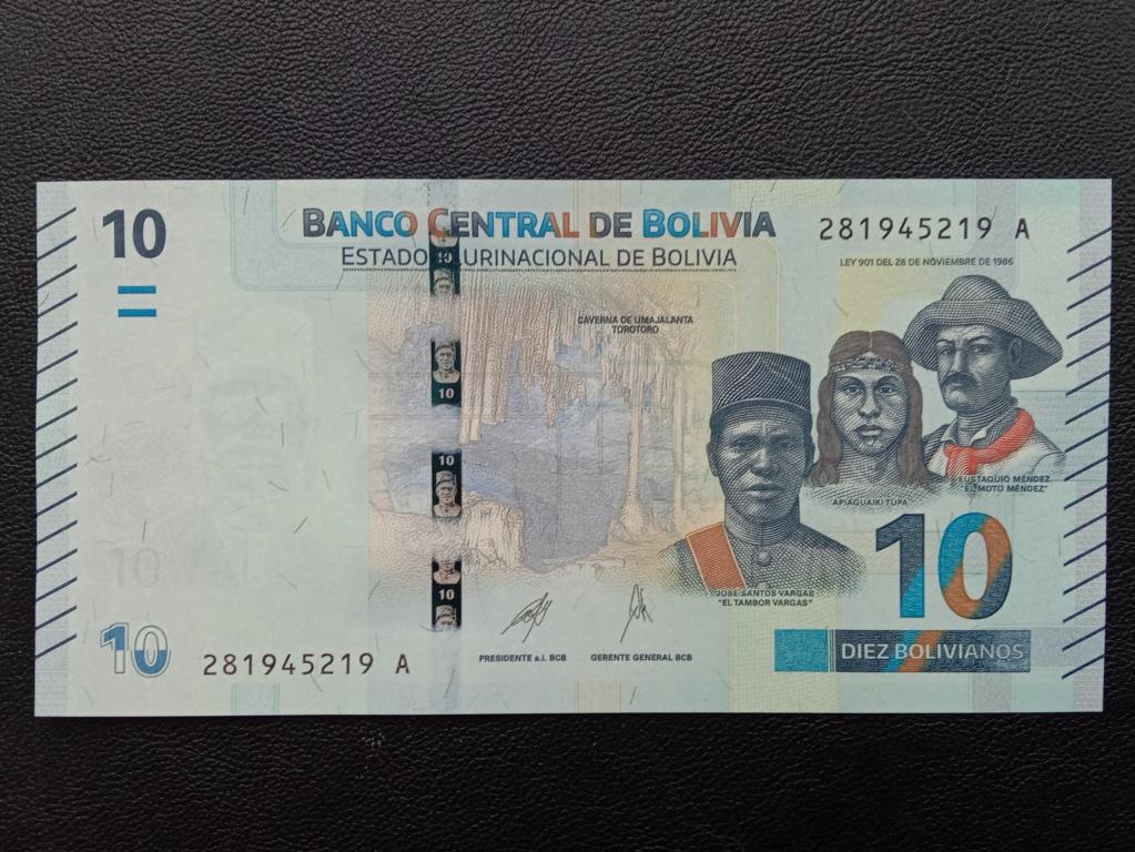 Боливия 10  боливиано 2018г.    UNC    Р.248(2-1)