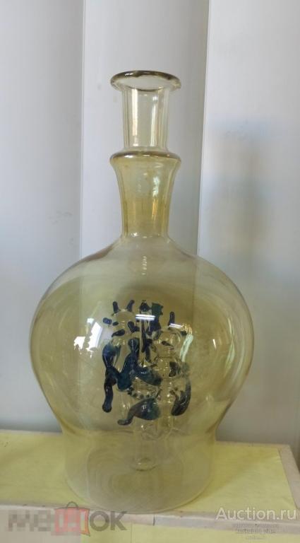 Графин и бокал Черти. Стекло. 1980-1990-е