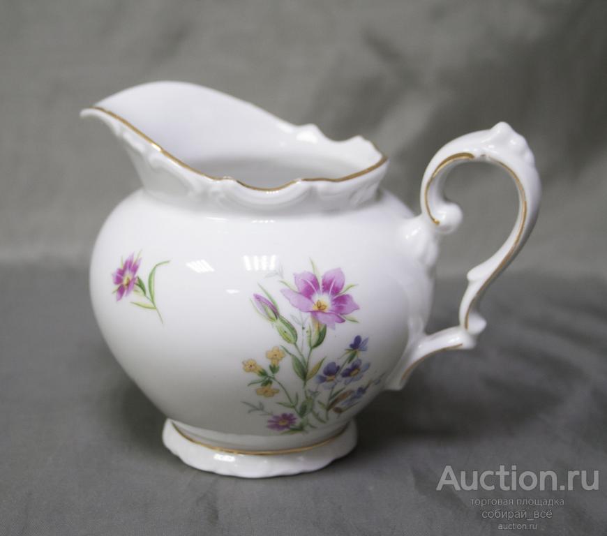 Молочник сливочник, Майсеновский букет, Кахла, рельеф, высота 10 см  (1167)