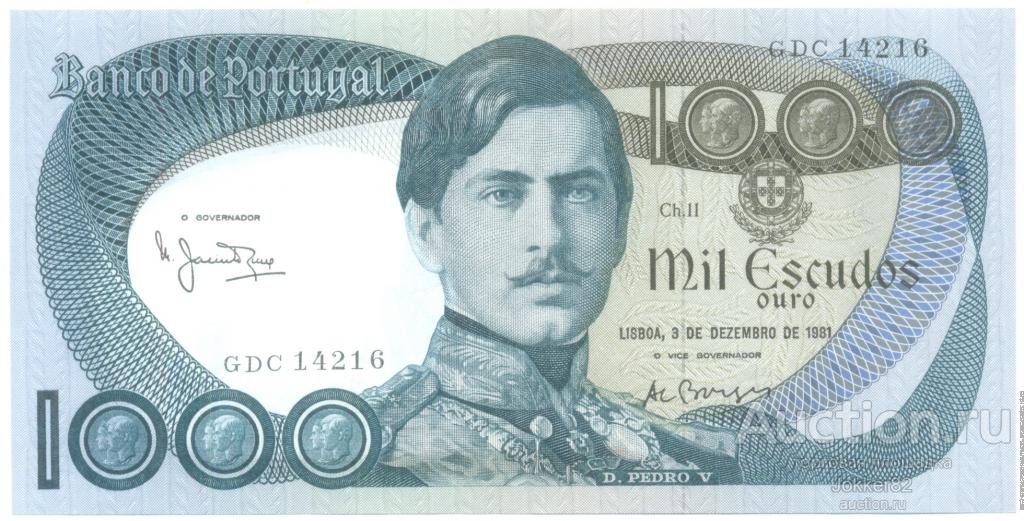 Португалия 1000 эскудо 1981 UNC лот-22159
