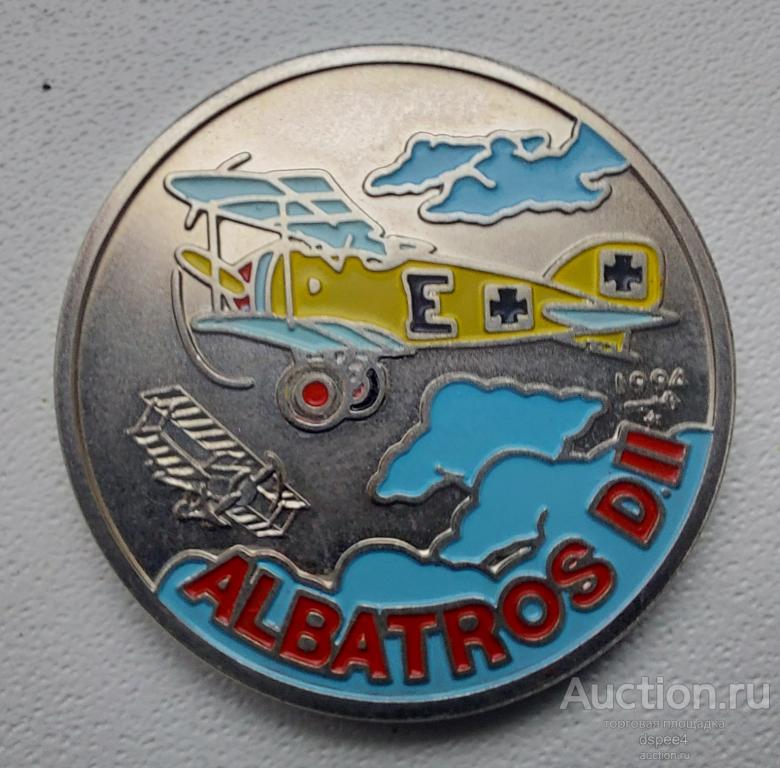 Куба песо 1994 самолет Альбатрос Авиация цветная UNC