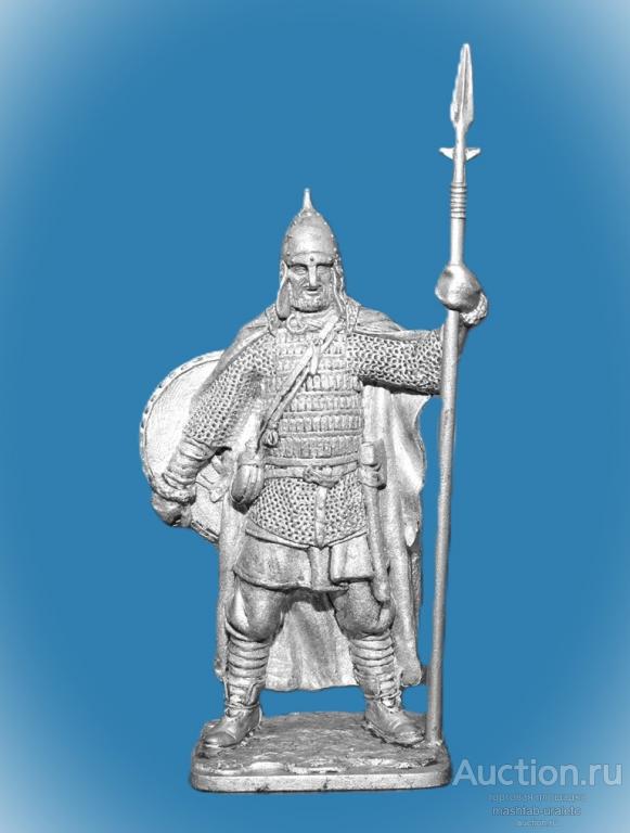 357 Оловянный солдатик Пеший ратник. Русь, 11-14вв., 54 мм
