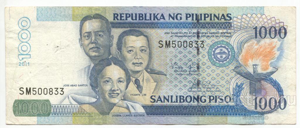 Филиппины 1000 песо 2011 sig.19 #197d