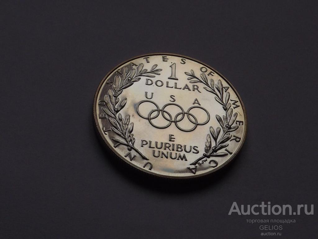 США 1 Доллар 1988 Серебро 900 S-Сан-Франциско ОЛИМПИАДА Сеул Блестящая!