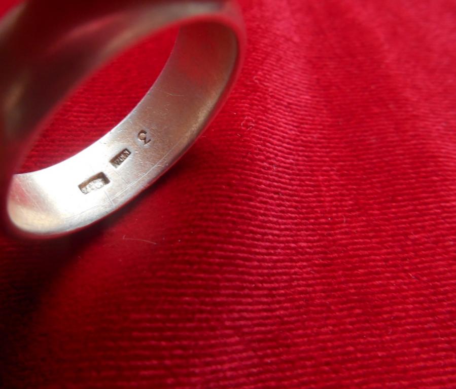 Кольцо Обручальное Массивное Серебро 875 Проба Молотобоец 1930-40-е гг. Золочение Состояние