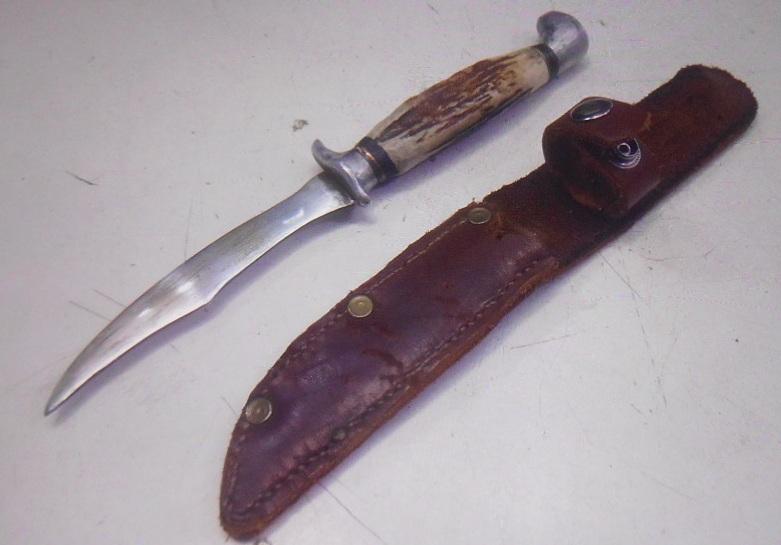 Нож Охотничий Solingen Золинген Германия Изогнутый Клинок Рукоять Рог Состояние