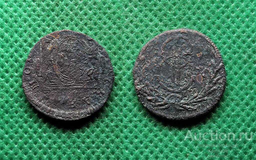 Сибирская монета Денга / деньга КМ Екатерина II 2 Царская Россия