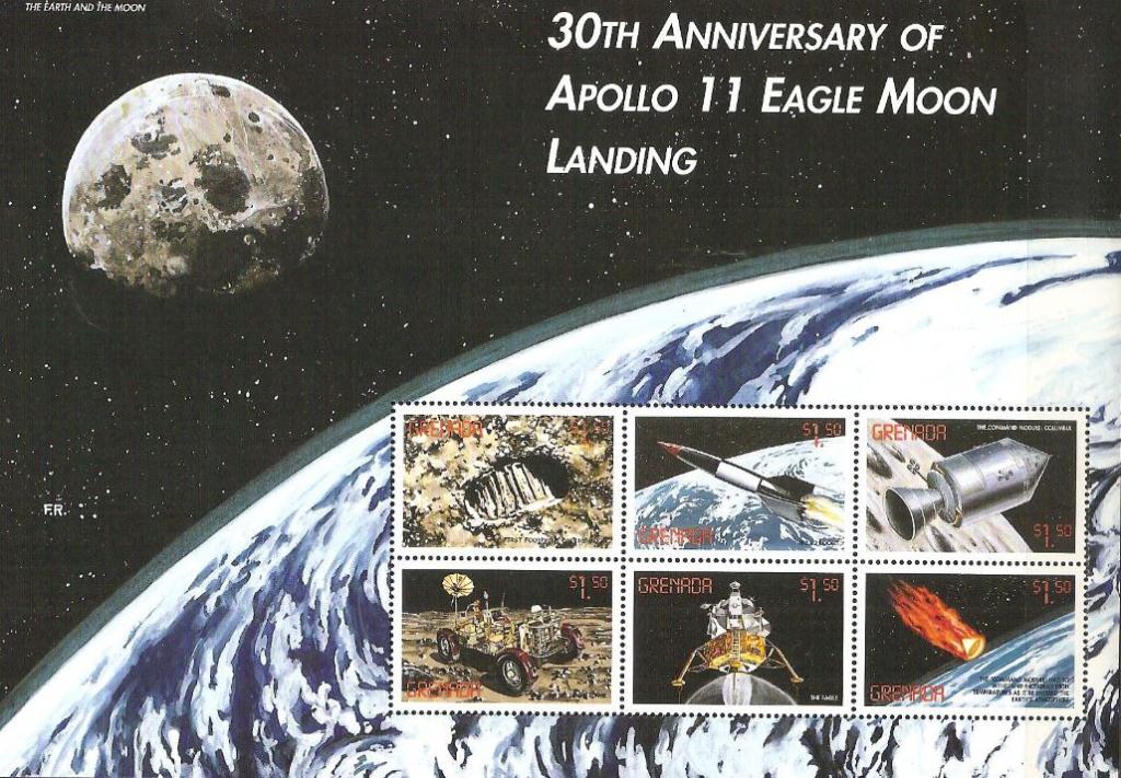 Гренада космос 1999 M: 3952/3957 Аполлон 11 30 лет