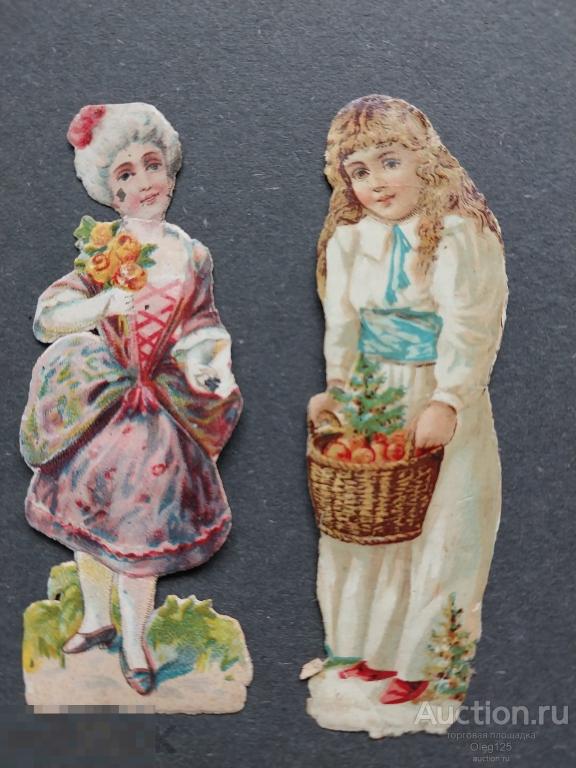 Вкладыши . Кондитерка . Царская Россия 2шт .Картонаж Хромолитография