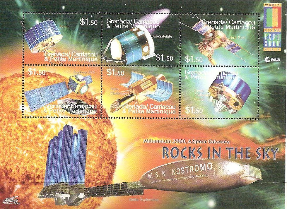 ренада-Карриаку космос 2000 M: 3191/3196 Миллениум 20 Век