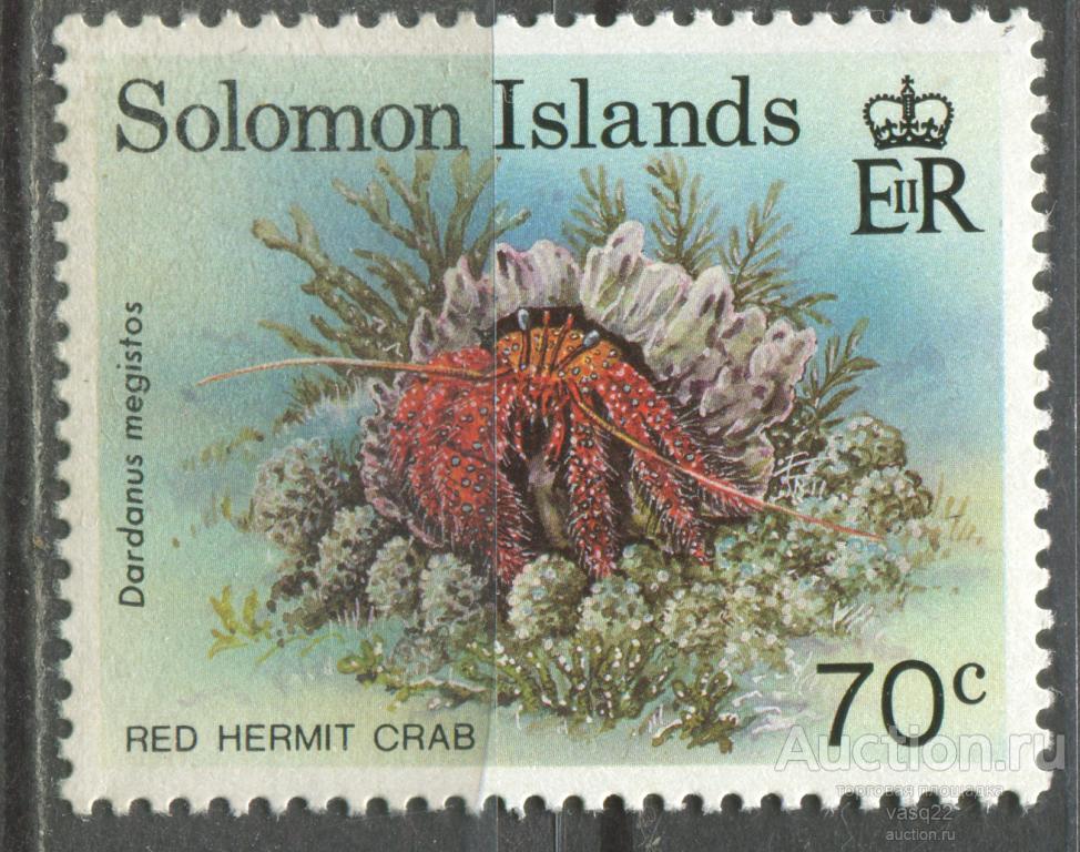 1978 соломоновы острова фауна моря краб  Фауна