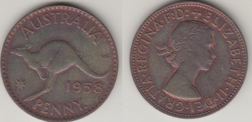 Австралия 1 пенни 1958 Перт М
