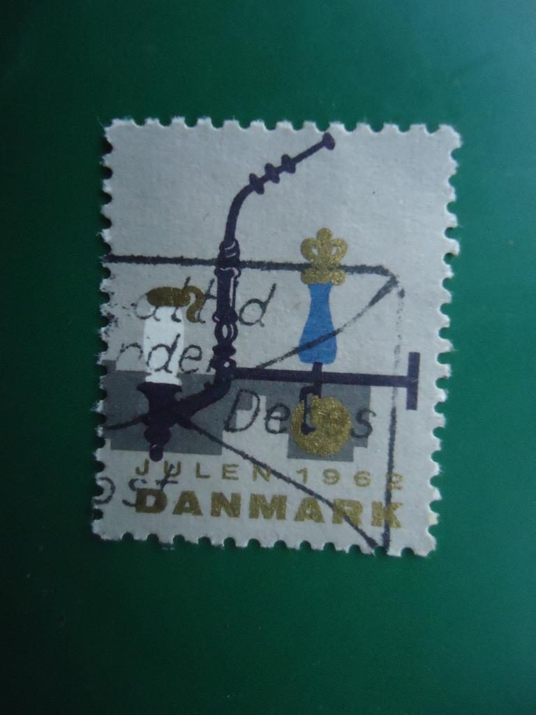 1962 г.  Дания   гаш.  без клея.