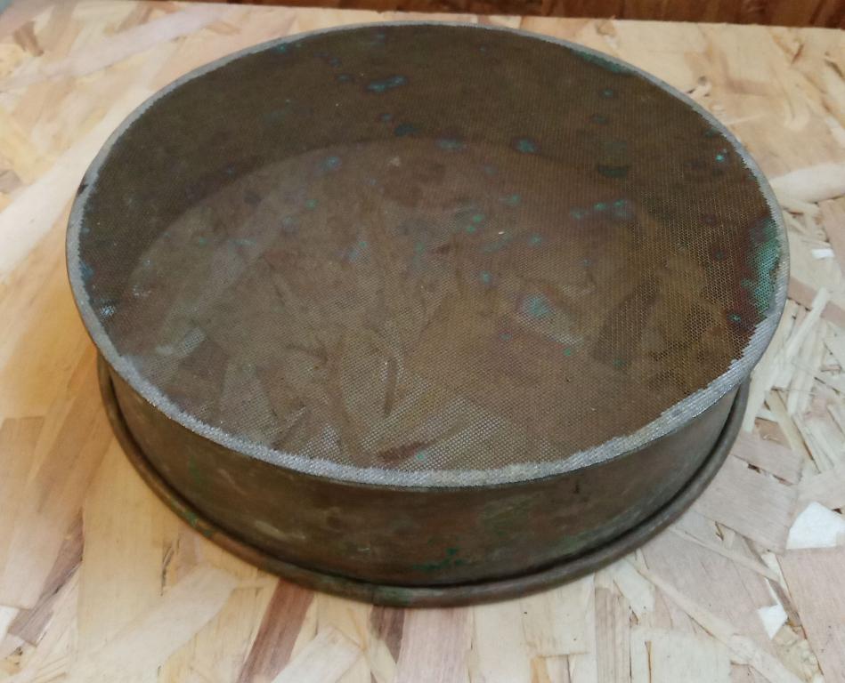 Сито мелкое латунь СССР 1930-50е гг Диам.210 мм