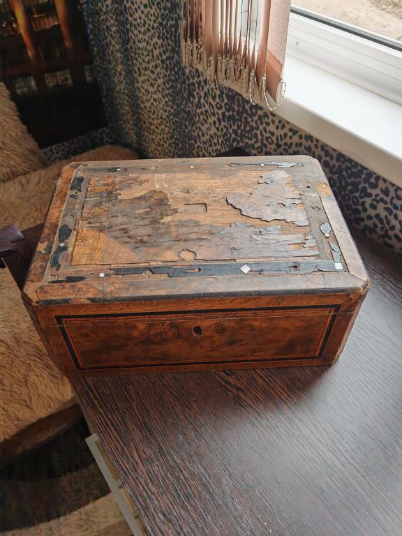 ШКАТУЛКА ларец 19 век инкрустация перламутром