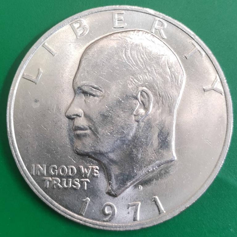1 доллар США 1971 года. лунный. Эйзенхауэр. дёшево в коллекцию.