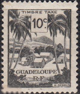 1947 Французские колонии Гваделупа Служебная Ландшафты Виды № 41 чистая * 0.20 евро РАЗНОВИДНОСТЬ