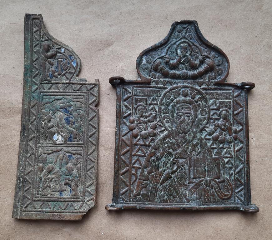 Центральная и левая створка складня Николай Чудотворец !