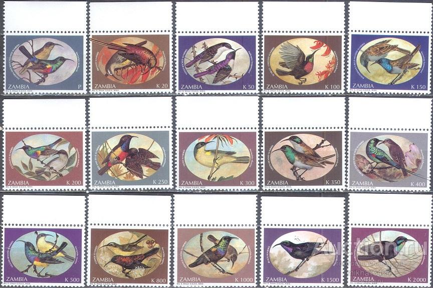 С6855 ✅ Стандарт Фауна Птицы 1994 Замбия 15м нп/с ** 30МЕ без О