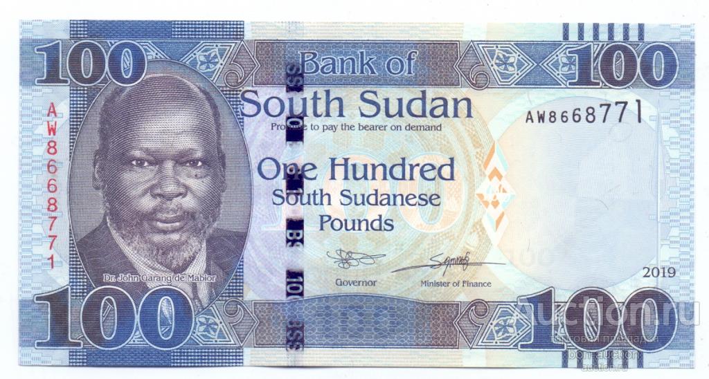 Южный Судан 100 Фунтов 2019 год, UNC