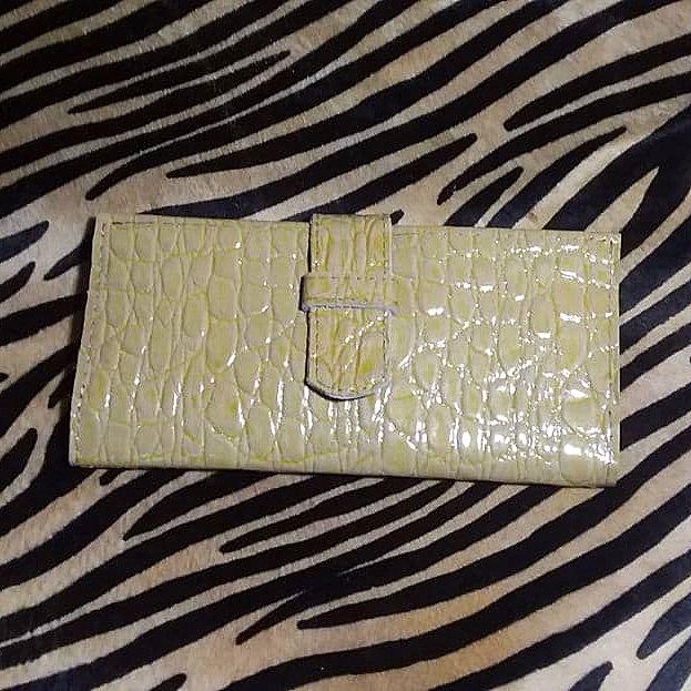 Кошелек из натуральной кожи ручной работы "Бронзовый крокодил 2"