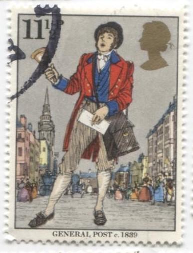 1979 Англия 100 летие Роуланду Хиллу. Человек с колокольчиком 1м.гаш