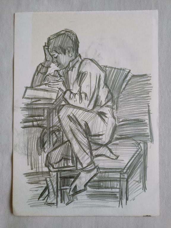 Мымрин В.М. (1939-2010) Мальчик за чтением