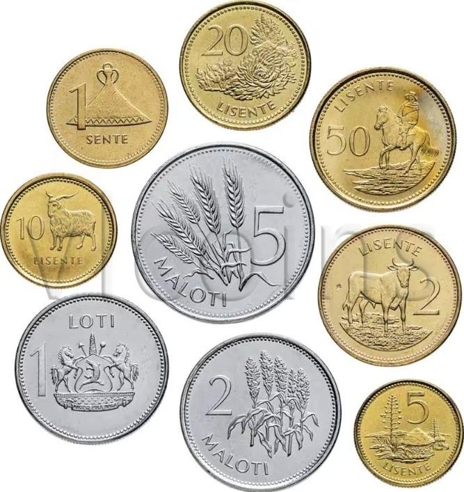 Лесото набор 9 монет 1992 2010 UNC 112461