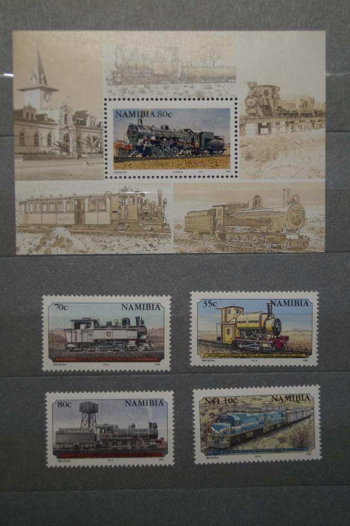 Намибия 1994-95гг. Паровозы Блок + 4 марки
