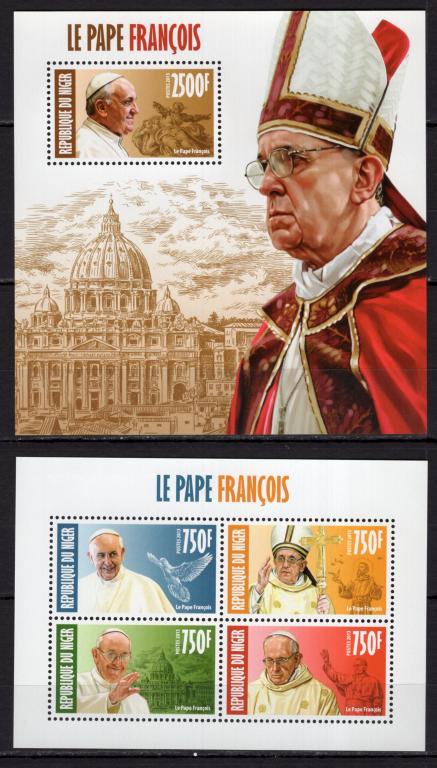 Нигер, 2013г., папа Франциск (блок) **
