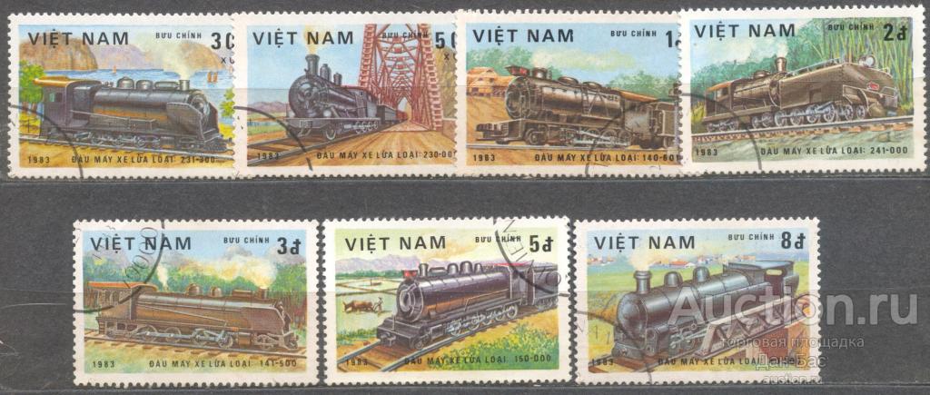 Вьетнам 1983 транспорт старые локомотивы паровозы