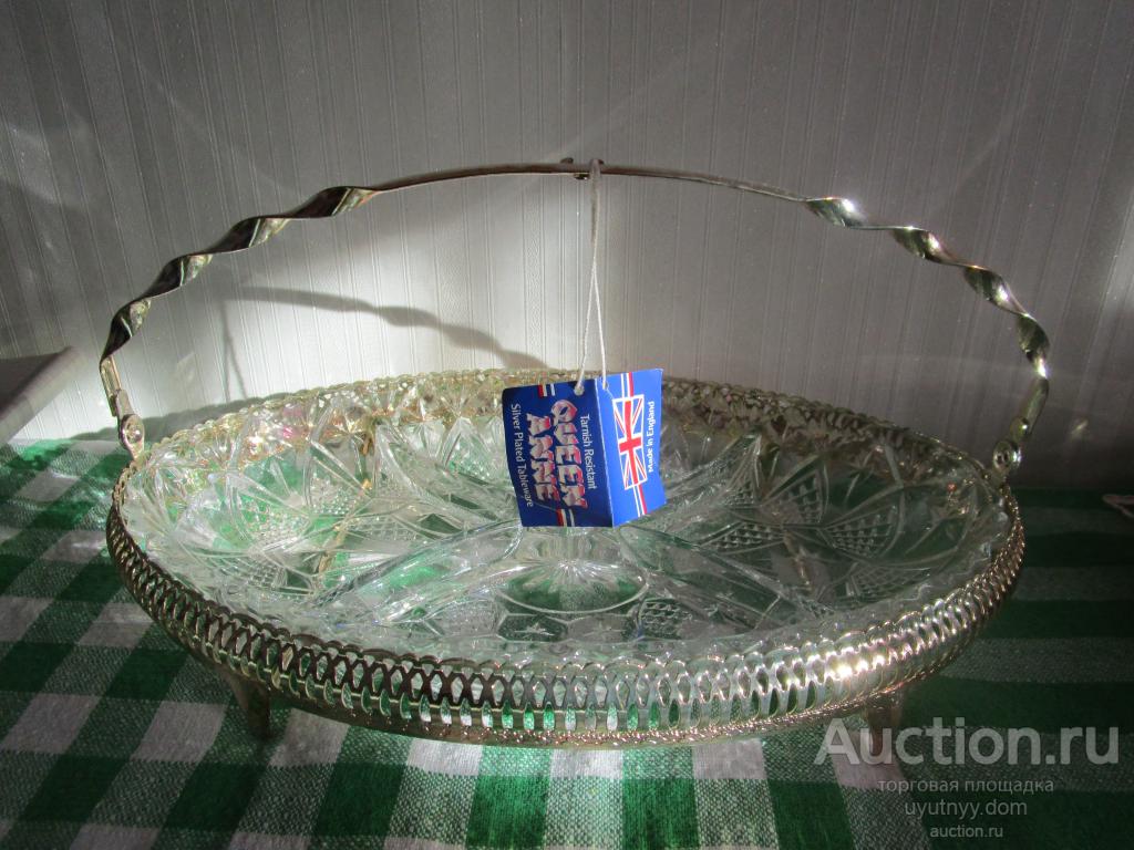 374. МЕНАЖНИЦА САЛАТНИЦА ПОСЕРЕБРЕНИЕ АНГЛИЯ QUEEN ANNE