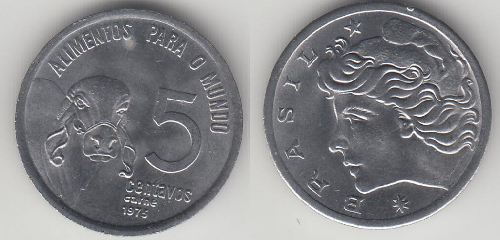 Бразилия 5 сентаво 1975 ФАО М