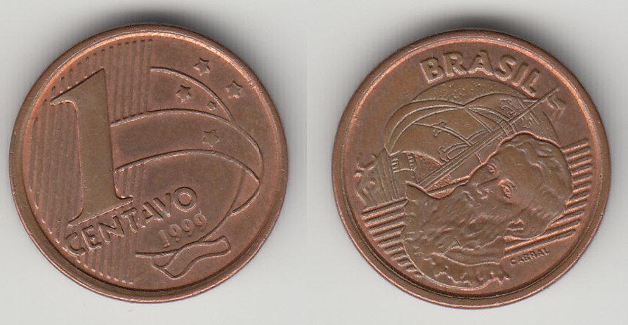 Бразилия 1 сентаво 1999 М