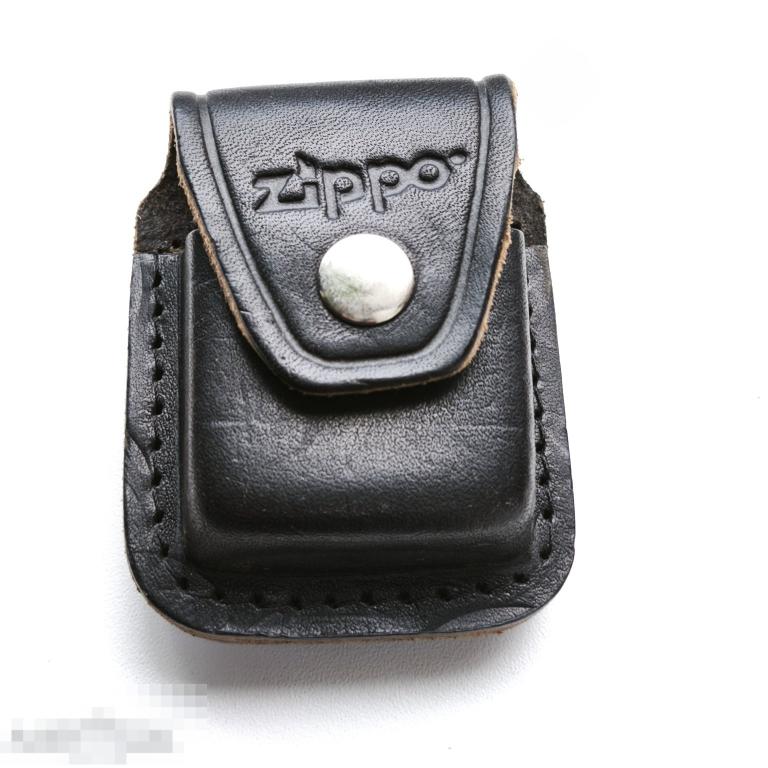 Чехол для Зажигалка ZIPPO сумочка на пояс  кожаная чёрная USA Америка Зиппо