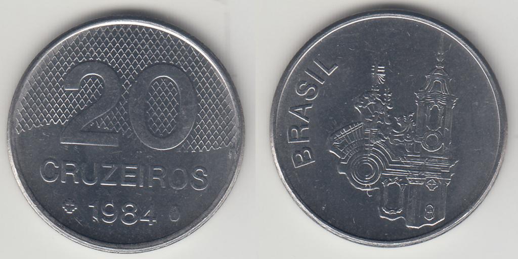 Бразилия 20 крузейро 1984 М
