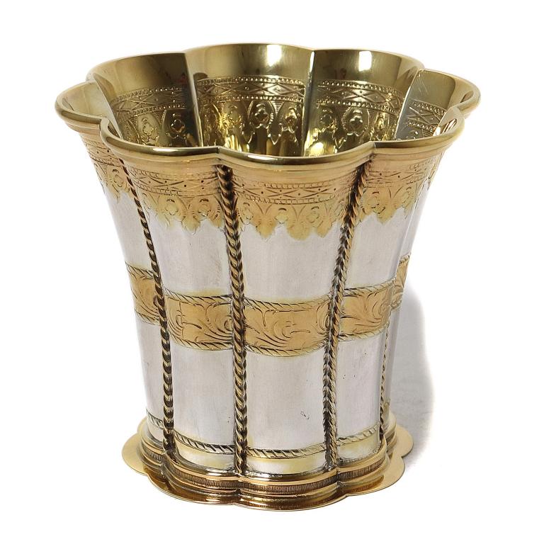 Серебряный стакан или ваза "Маргрет кап". Дания