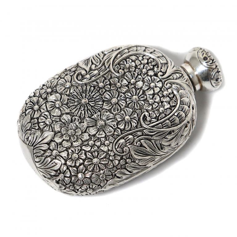 Серебряный флакон (микро фляжка). Германия