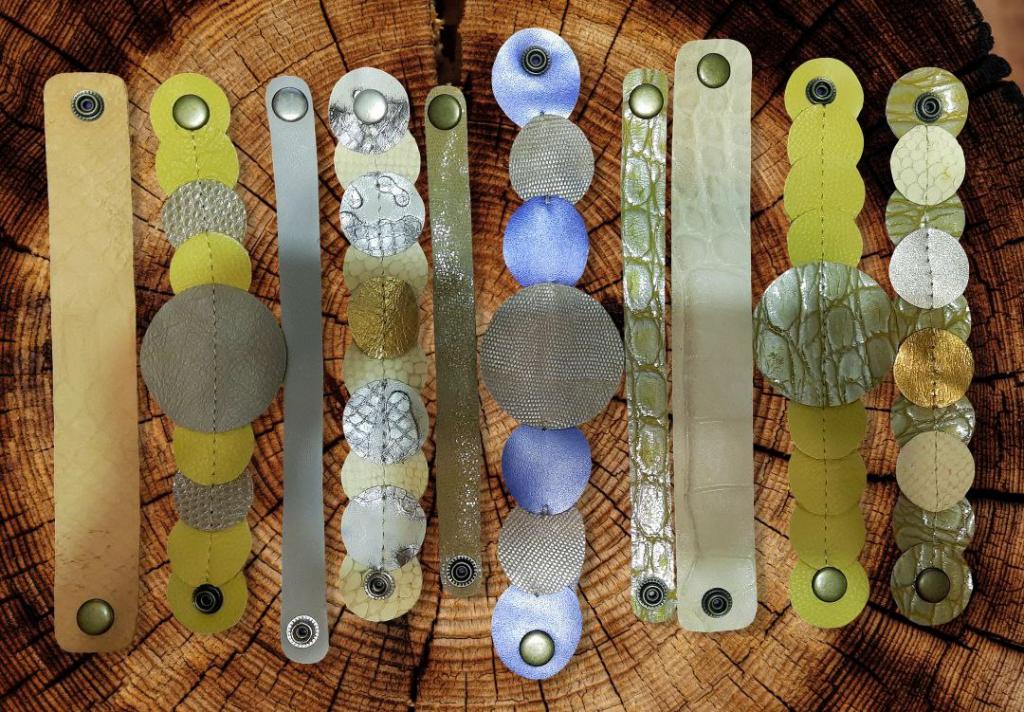 Комплект из 10 браслетов из натуральной кожи 11.