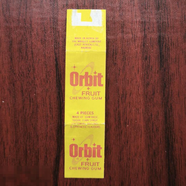 Обёртка  от жвачки  ORBIT  Африка  FRUIT  жвачка жевательная резинка обертка фантик РЕДКАЯ