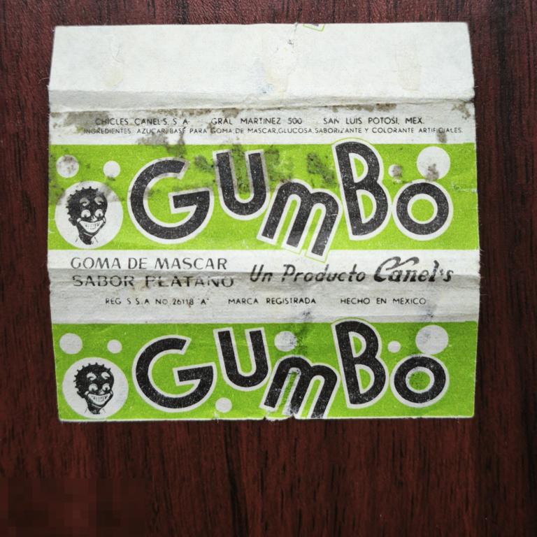 Обёртка от пластинки жвачки  GUMBO  Мексика CANELS жвачка жевательная резинка обертка фантик  РЕДКАЯ