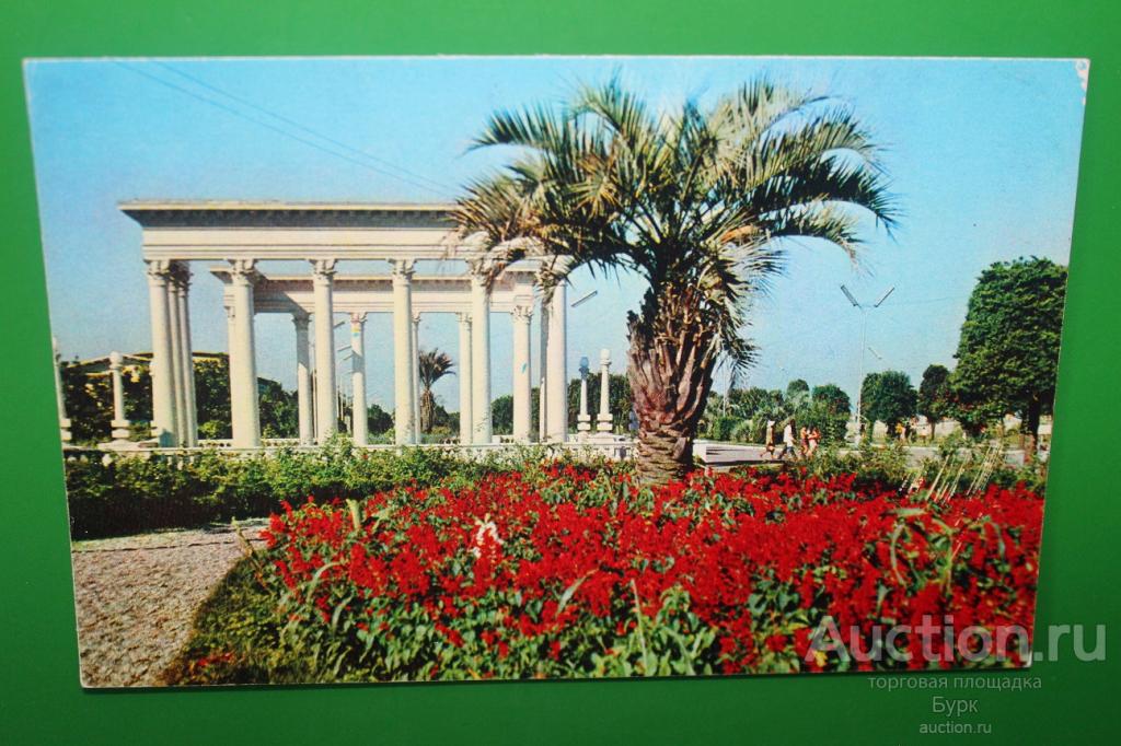 открытка Батуми 1974 г. Черноморское побережье Кавказа Приморский парк
