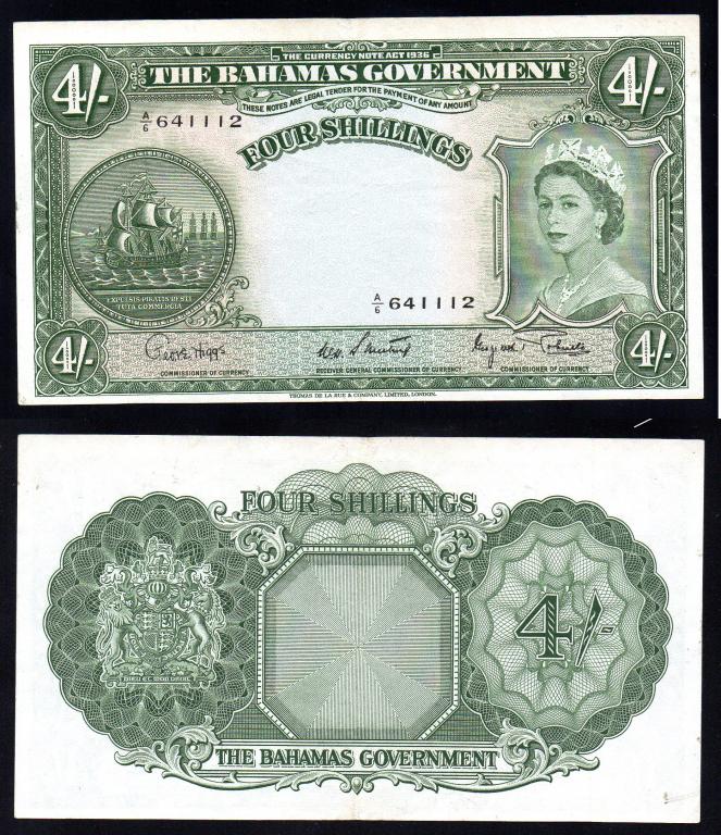 Багамские Острова  - 4 шиллинга 1953 г., P 13d
