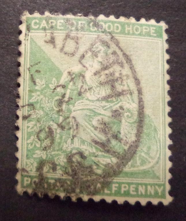 Мыс Доброй Надежды  1893 г.   Аллегория   1/2d.   гаш.   Би.8